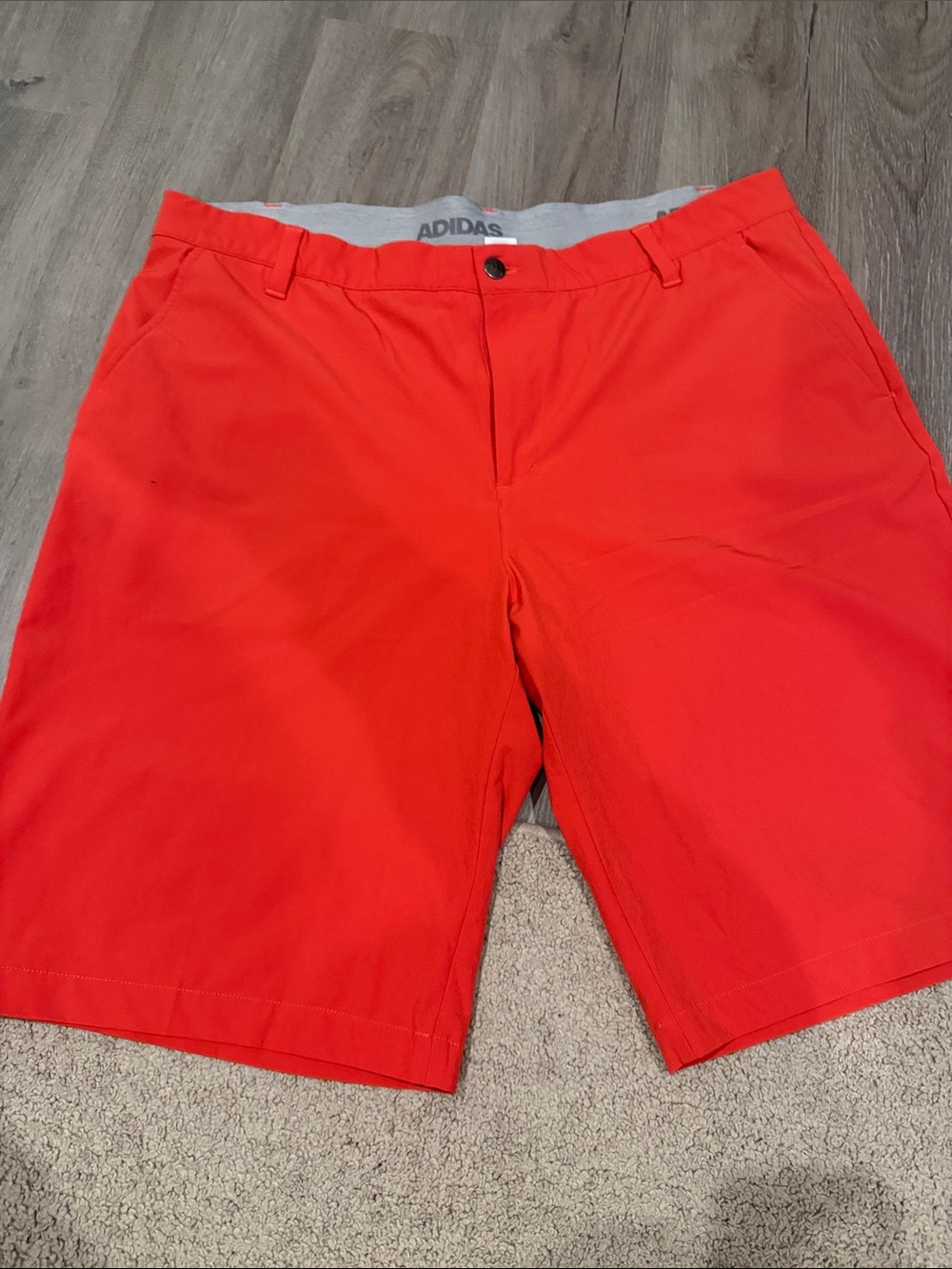 adidas Men’s Bright Red Flat Front Shorts